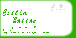 csilla matias business card